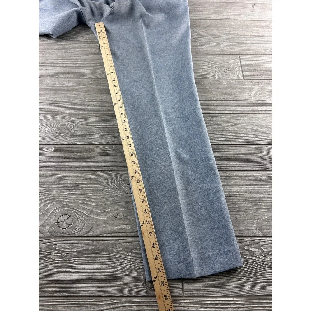 Vintage Levis Action Slacks Mens 37x31.5 Light Blue Heathered Straight Leg Pants